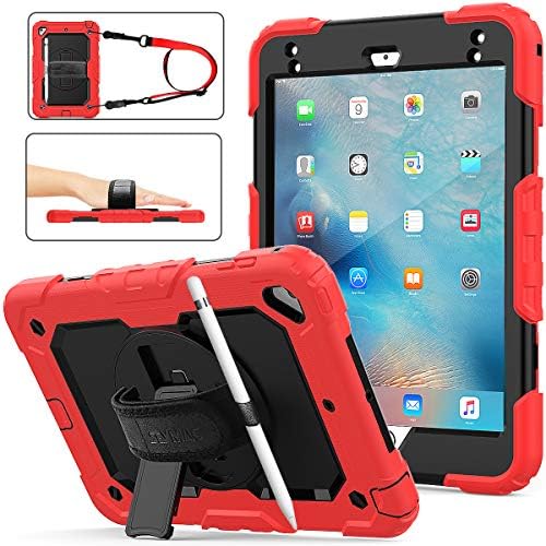 SEYMAC stock Case for iPad  A16  11th/10th Generation 11/10 9 2025/2022  Full Body Drop Protection Case with Screen Protector &360  Rotate Hand Strap/Stand  Black