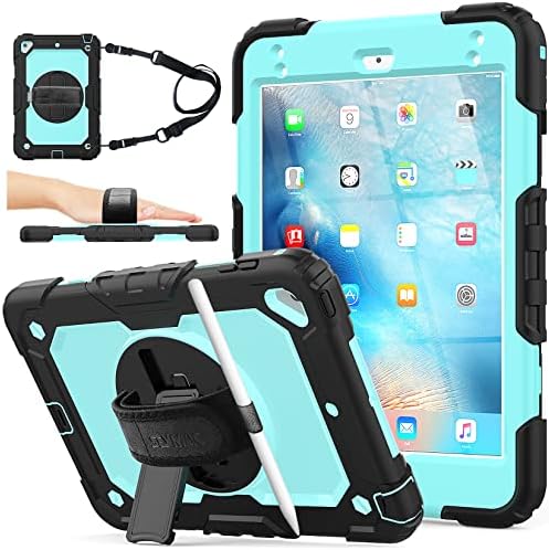 SEYMAC stock Case for iPad  A16  11th/10th Generation 11/10 9 2025/2022  Full Body Drop Protection Case with Screen Protector &360  Rotate Hand Strap/Stand  Black
