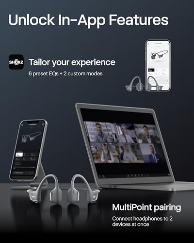 SHOKZ New OpenRun Pro 2  Bone Conduction Headphones  Open Ear Bluetooth Wireless Sport Earphones for Running  Workouts   Sweat Resistant  Secure Comfortable Fit  Deep Bass  Smart Mic  Reflective Strip