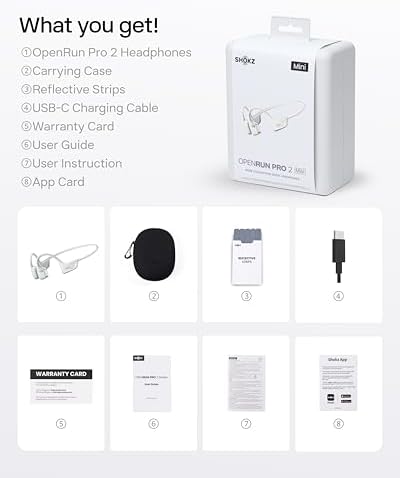 SHOKZ New OpenRun Pro 2  Bone Conduction Headphones  Open Ear Bluetooth Wireless Sport Earphones for Running  Workouts   Sweat Resistant  Secure Comfortable Fit  Deep Bass  Smart Mic  Reflective Strip
