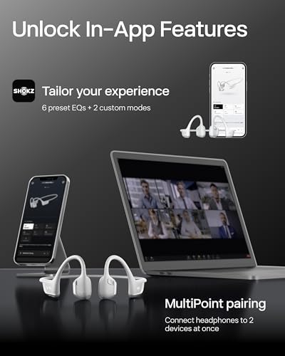 SHOKZ New OpenRun Pro 2  Bone Conduction Headphones  Open Ear Bluetooth Wireless Sport Earphones for Running  Workouts   Sweat Resistant  Secure Comfortable Fit  Deep Bass  Smart Mic  Reflective Strip