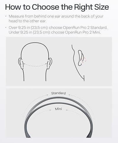 SHOKZ New OpenRun Pro 2 Mini  Open Ear  Bone Conduction Sport Headphones  with Reflective Strip  Sweat Resistant  Workout Headphones  Secure  Wireless  Comfortable Fit Deep Bass and Smart Mic App