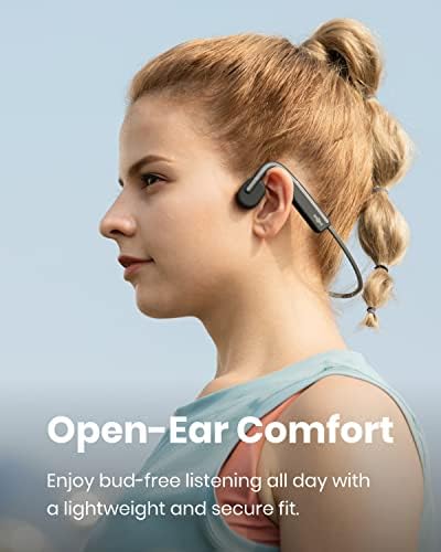 SHOKZ OpenMove   Open Ear Bluetooth Sport Headphones  Bone Conduction Wireless Earphones  Sweatproof for Running and Workouts  with Sticker Pack  Grey