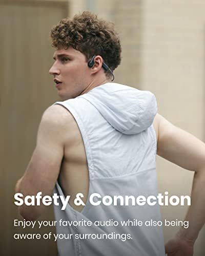 SHOKZ OpenMove   Open Ear Bluetooth Sport Headphones  Bone Conduction Wireless Earphones  Sweatproof for Running and Workouts  with Sticker Pack  Grey