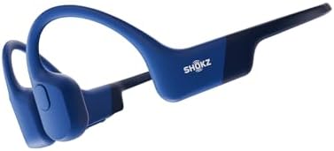 SHOKZ OpenRun Bone Conduction Open Ear Bluetooth Sport Headphones  Running Workout Bundle with Waterproof Carrying Case & Sweat Headband  IP67 Sweat Resistant  8H Playtime  Mic  Black