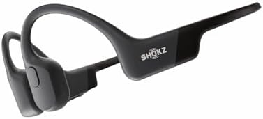 SHOKZ OpenRun Bone Conduction Open Ear Bluetooth Sport Headphones  Running Workout Bundle with Waterproof Carrying Case & Sweat Headband  IP67 Sweat Resistant  8H Playtime  Mic  Black