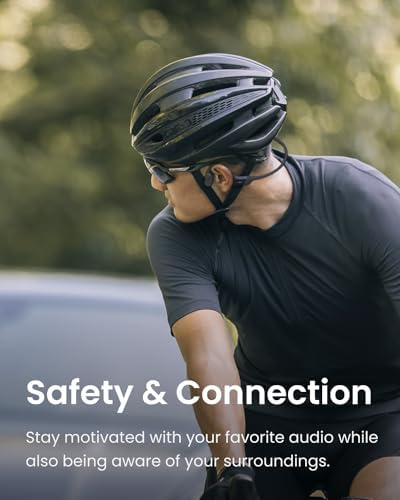 SHOKZ OpenRun Bone Conduction Open Ear Bluetooth Sport Headphones  Running Workout Bundle with Waterproof Carrying Case & Sweat Headband  IP67 Sweat Resistant  8H Playtime  Mic  Black