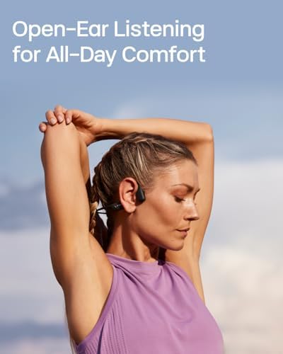 SHOKZ OpenRun Pro Bone Conduction Headphones  Open Ear Bluetooth Wireless Sport Headphones for Running and Workout  Sweat Resistant  Long Battery Life  Premium Deep Bass  Mic with Hair Band  Black