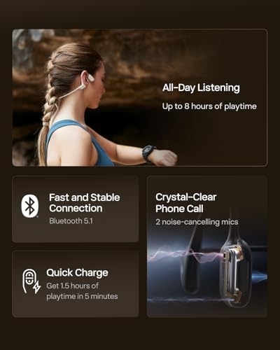 SHOKZ OpenRun Pro Bone Conduction Headphones  Open Ear Bluetooth Wireless Sport Headphones for Running and Workout  Sweat Resistant  Long Battery Life  Premium Deep Bass  Mic with Hair Band  Black