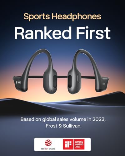 SHOKZ OpenRun Pro Bone Conduction Headphones  Open Ear Bluetooth Wireless Sport Headphones for Running and Workout  Sweat Resistant  Long Battery Life  Premium Deep Bass  Mic with Hair Band  Black