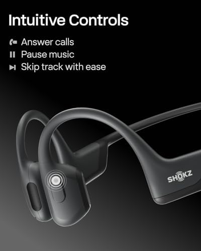 SHOKZ OpenRun Pro Bone Conduction Headphones  Open Ear Bluetooth Wireless Sport Headphones for Running and Workout  Sweat Resistant  Long Battery Life  Premium Deep Bass  Mic with Hair Band  Black