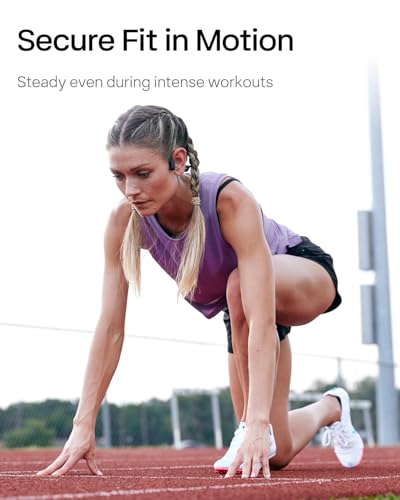 SHOKZ OpenRun Pro   Open Ear Bluetooth Bone Conduction Sport Headphones  Sweat Resistant Wireless Earphones for Workouts and Running with Premium Deep Base   Built in Mic  with Hair Band  Black