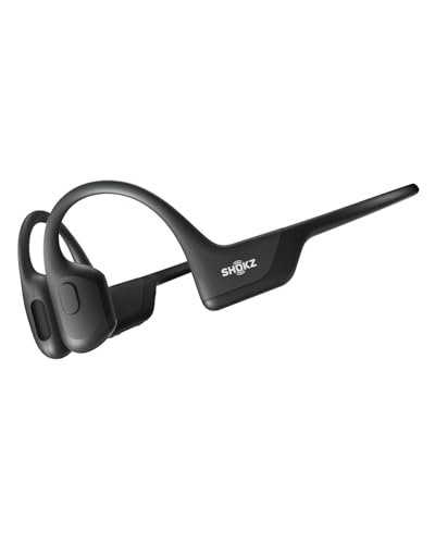 SHOKZ OpenRun Pro   Open Ear Bluetooth Bone Conduction Sport Headphones  Sweat Resistant Wireless Earphones for Workouts and Running with Premium Deep Base   Built in Mic  with Hair Band  Black