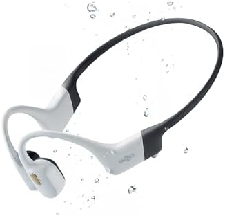 SHOKZ OpenSwim Pro   Open Ear Bluetooth & MP3 Bone Conduction Sport Headphones  Swimming Headphones  IP68 Waterproof  White