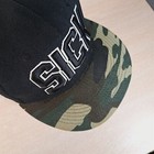 SICK ADJUSTABLE SNAPBACK BASEBALL HAT/CAP  BLACK/CAMO  OUTDOOR/SPORTS