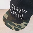 SICK ADJUSTABLE SNAPBACK BASEBALL HAT/CAP  BLACK/CAMO  OUTDOOR/SPORTS