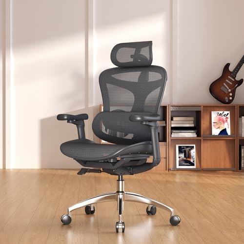 SIHOO Doro C300 Ergonomic Office Chair with Ultra Soft 3D Armrests  Dynamic Lumbar Support for Home Office Chair  Adjustable Backrest Desk Chair  Swivel Big and Tall Computer Chair Black