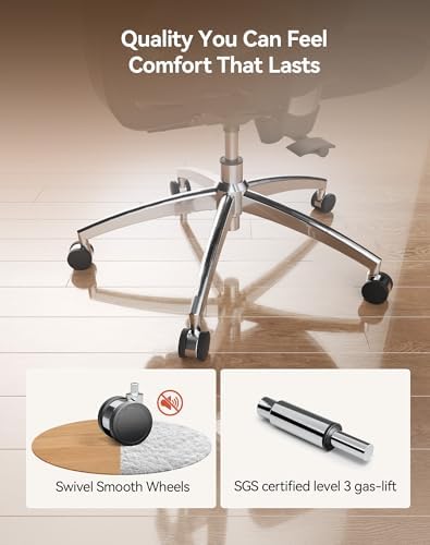 SIHOO M57 Ergonomic Mesh Office Chair  High Back Home Desk Chair with 3D Armrests  Lumbar Support and Adjustable Headrest  Comfortable Computer Chair  Big & Tall Office Chair Hold 330 LBS Grey