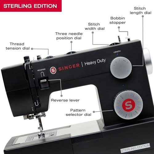 SINGER  HD 4432 Sterling Edition High Speed Sewing Machine  Accessory Kit  32 Built In Stitches Deliver 110 Stitch Applications   50  More Power for Thick Fabrics  1100 Stitches/Min  1 Step Buttonhole