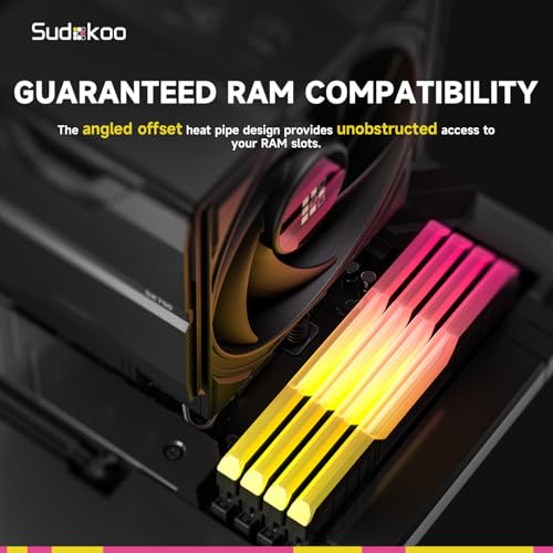 SK700V AM5 CPU Cooler  AM5 Exclusive  Digital Display  7 Heatpipes CPU Air Cooler  Single Tower  120mm FDB PWM Fan  Full RAM Freedom  L Rail Lock Mount  5 Years Warranty  Black