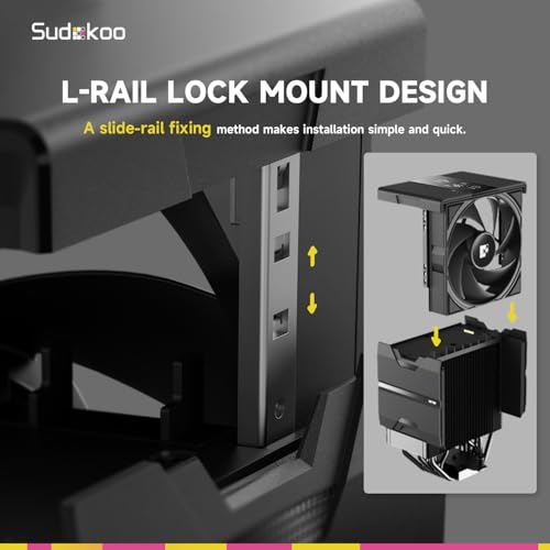 SK700V AM5 CPU Cooler  AM5 Exclusive  Digital Display  7 Heatpipes CPU Air Cooler  Single Tower  120mm FDB PWM Fan  Full RAM Freedom  L Rail Lock Mount  5 Years Warranty  Black