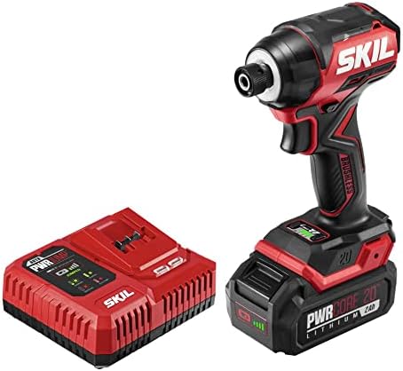 SKIL PWR CORE 20 Brushless 20V 1/4 Hex Compact Impact Driver Kit with 3 Speed & Halo Light & One Handed Collet Including 2 0Ah Battery and Charger  ID6739B 10