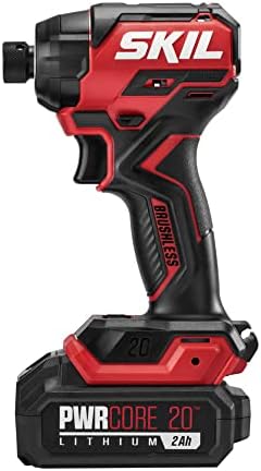 SKIL PWR CORE 20 Brushless 20V 1/4 Hex Compact Impact Driver Kit with 3 Speed & Halo Light & One Handed Collet Including 2 0Ah Battery and Charger  ID6739B 10