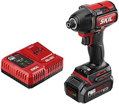 SKIL PWR CORE 20 Brushless 20V 1/4 Hex Compact Impact Driver Kit with 3 Speed & Halo Light & One Handed Collet Including 2 0Ah Battery and Charger  ID6739B 10