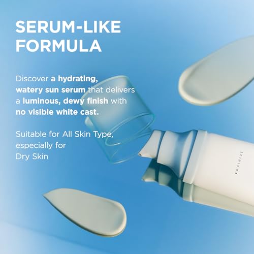 SKIN1004 Centella Hyalu Cica Water Fit Sun Serum UV  Korean Sunscreen SPF 50  Centella Sunscreen  Travel Essentials  Sunscreen with Hyaluronic Acid  No White Cast  Korean Skin Care  1 69 fl oz / 50ml