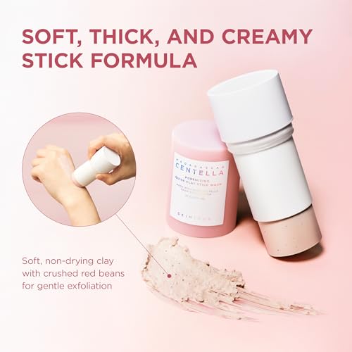 SKIN1004 Poremizing Quick Clay Stick Mask 0 95oz  27g  Korean Face Treatment for Pore Minimizing  Pink Clay Mask with Himalayan Pink Salt & Madagascar Centella for Skin Softness  Korean Skin Care