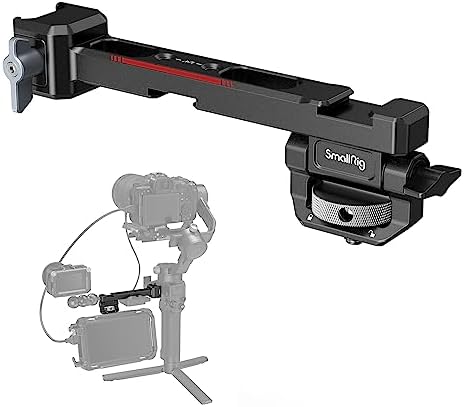 SMALLRIG Adjustable Camera Monitor Mount with Quick Release NATO Clamp  Cold Shoe Mount  Anti Twist Design for DJI RS 4 Mini/RS 4 / RS 4 Pro/RS 2 / RSC 2 / RS 3 / RS 3 Pro/RS 3 Mini