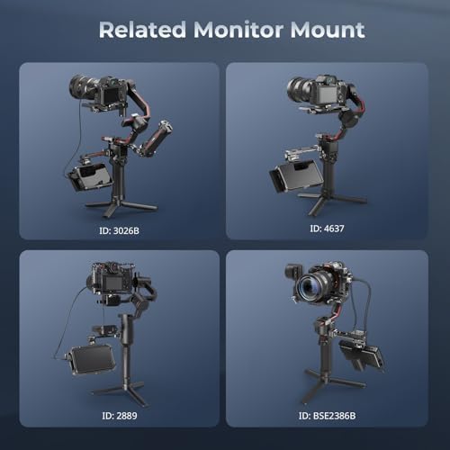 SMALLRIG Adjustable Camera Monitor Mount with Quick Release NATO Clamp  Cold Shoe Mount  Anti Twist Design for DJI RS 4 Mini/RS 4 / RS 4 Pro/RS 2 / RSC 2 / RS 3 / RS 3 Pro/RS 3 Mini