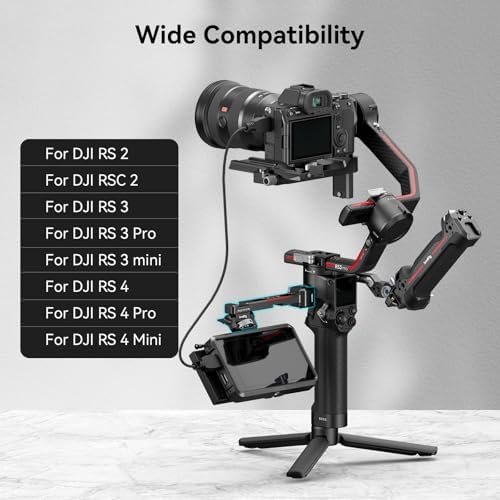 SMALLRIG Adjustable Camera Monitor Mount with Quick Release NATO Clamp  Cold Shoe Mount  Anti Twist Design for DJI RS 4 Mini/RS 4 / RS 4 Pro/RS 2 / RSC 2 / RS 3 / RS 3 Pro/RS 3 Mini