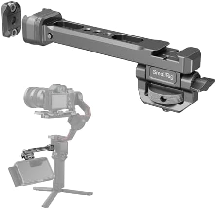 SMALLRIG Adjustable Camera Monitor Mount with Quick Release NATO Clamp  Cold Shoe Mount  Anti Twist Design for DJI RS 4 Mini/RS 4 / RS 4 Pro/RS 2 / RSC 2 / RS 3 / RS 3 Pro/RS 3 Mini