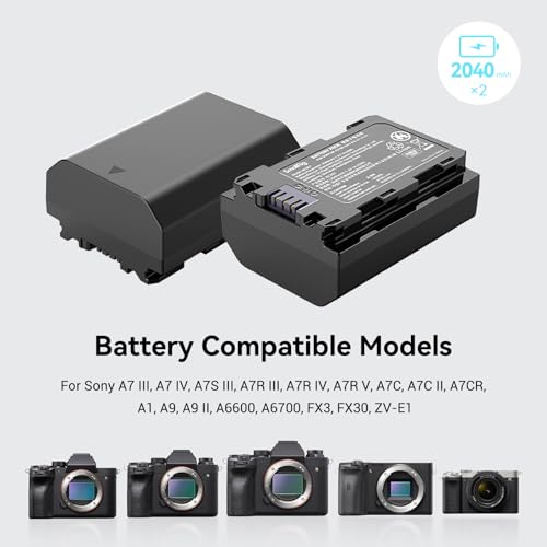 SMALLRIG Replacement Camera Battery Charger Set for NP FZ100 A7 IV A7R V A7S III Double Slot Battery Charger for Sony A7R IV A7R III A7 III A7C FX3 FX30 A6600 A6700 ZV E1 A1 A9