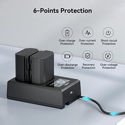 SMALLRIG Replacement Camera Battery Charger Set for NP FZ100 A7 IV A7R V A7S III Double Slot Battery Charger for Sony A7R IV A7R III A7 III A7C FX3 FX30 A6600 A6700 ZV E1 A1 A9