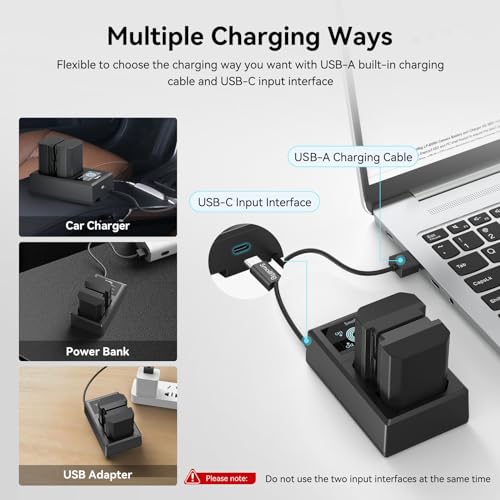 SMALLRIG Replacement Camera Battery Charger Set for NP FZ100 A7 IV A7R V A7S III Double Slot Battery Charger for Sony A7R IV A7R III A7 III A7C FX3 FX30 A6600 A6700 ZV E1 A1 A9