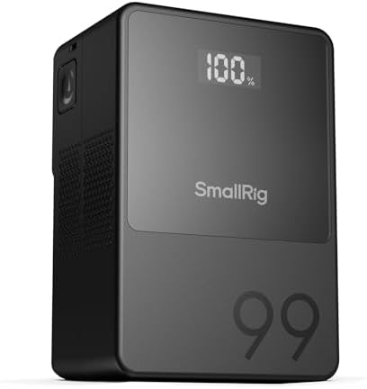 SMALLRIG V Mount Battery VB99  99Wh / 6800mAh V Lock Battery with 100W Output  2H Full Charge  with USB C  D TAP  USB A  Dual DC Port  OLED Screen  for Camera  Camcorder  Monitor  Video Light