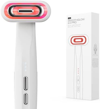 SMOOTHGLOW 2 0 PRO 4D LED Red Light Therapy for Face and Neck    Light Therapy Wand red Light Therapy Holiday Gifts for Women   Without Base