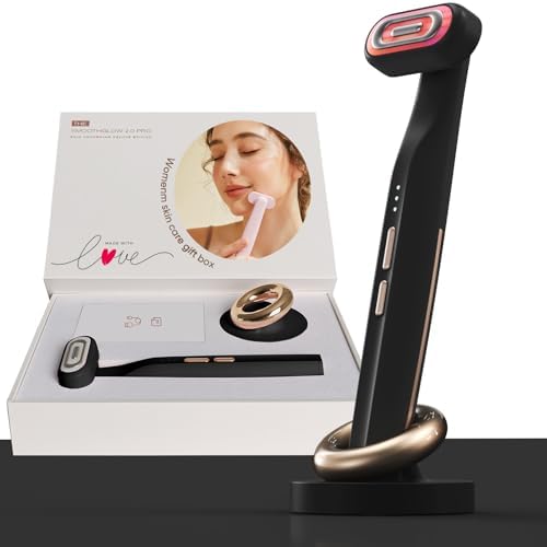SMOOTHGLOW 2 0 PRO 4D LED Red Light Therapy for Face and Neck    Light Therapy Wand red Light Therapy Holiday Gifts for Women   Without Base