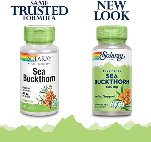 SOLARAY Sea Buckthorn Berry  Veg Cap  Btl Plastic  600mg   100ct