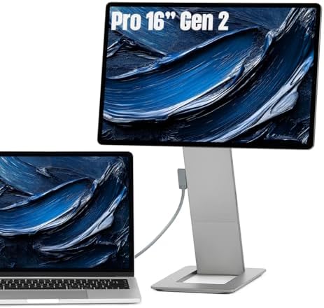 SOTSU FlipAction Pro 16 Gen2 Premium Portable Monitor   Super Compact   Pivot Rotate   2560x1600 DCI P3   120Hz   400 Nits   Full Metal CNC   Perfect Match for Mac and Windows  Metallic Gray 