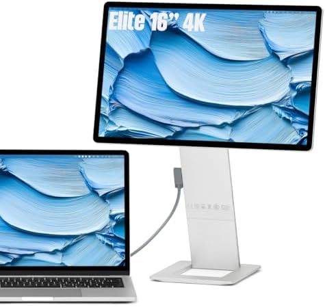 SOTSU FlipAction Pro 16 Gen2 Premium Portable Monitor   Super Compact   Pivot Rotate   2560x1600 DCI P3   120Hz   400 Nits   Full Metal CNC   Perfect Match for Mac and Windows  Metallic Gray 