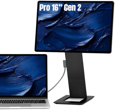 SOTSU FlipAction Pro 16 Gen2 Premium Portable Monitor   Super Compact   Pivot Rotate   2560x1600 DCI P3   120Hz   400 Nits   Full Metal CNC   Perfect Match for Mac and Windows  Metallic Gray 