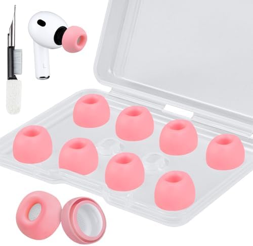 SOULWIT 5 Pairs Silicone Eartips for AirPods Pro 3  3rd Generation 2025   Pro3 Replacement Earbud Ear Tips with Cleaning Kit  Black/M 