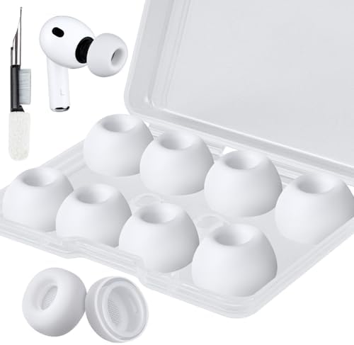 SOULWIT 5 Pairs Silicone Eartips for AirPods Pro 3  3rd Generation 2025   Pro3 Replacement Earbud Ear Tips with Cleaning Kit  Black/M 