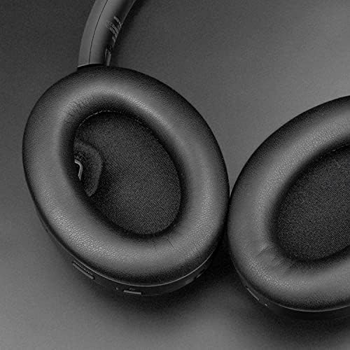 SOULWIT Replacement Earpads for Sony WH 1000XM4  WH1000XM4  Headphones  Ear Pads Cushions with Noise Isolation Foam  Added Thickness  Without Affecting Sensor   Black