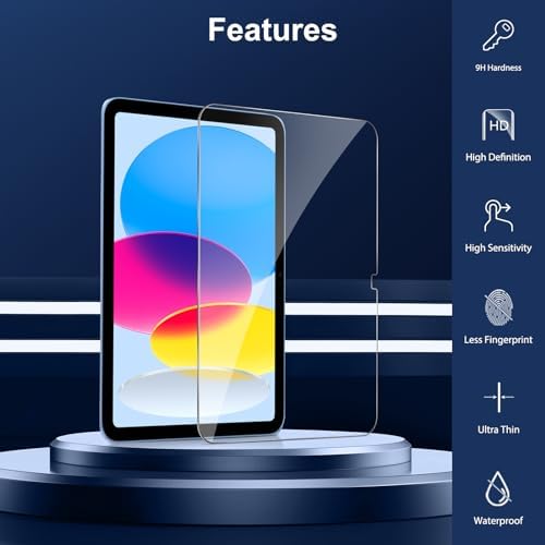SPARIN Screen Protector for iPad A16 2025 11th  11 Inch  /10th Generation 2022  10 9 Inch   2 Pack Tempered Glass for iPad 11/10 Gen  Case Friendly  Anti Scratch  Touch Sensitive