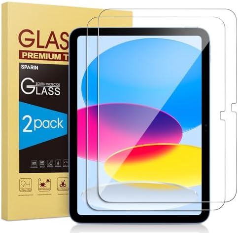 SPARIN Screen Protector for iPad Air 13 Inch M4 2026 & M3 2025 & M2 2024  8th/7th/6th Generation  & iPad Pro 13 Inch M5/M4  8th/7th Gen   Case Friendly  2 Pack Tempered Glass  Support Apple Pencil