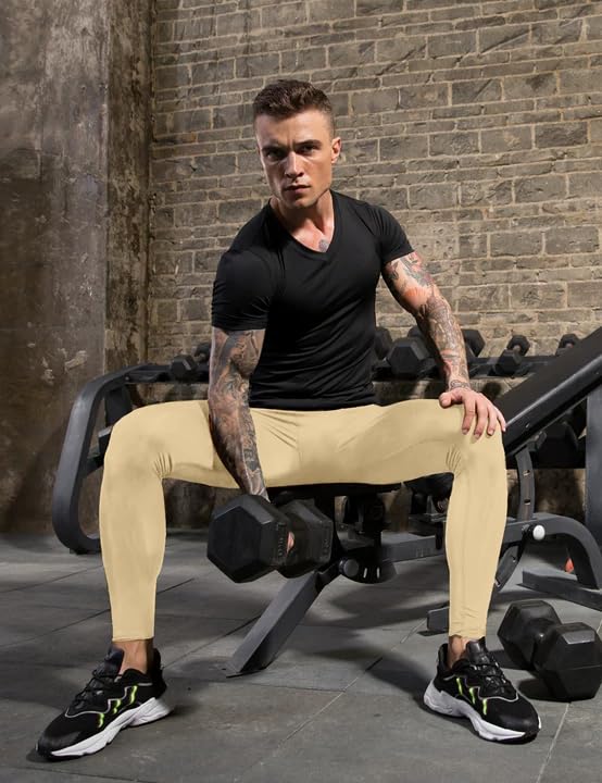 SPVISE Compression Pants Men Leggings for Sports Gym Cool Dry Athletic Tights Base Layer for Running Football Basketball Yoga
